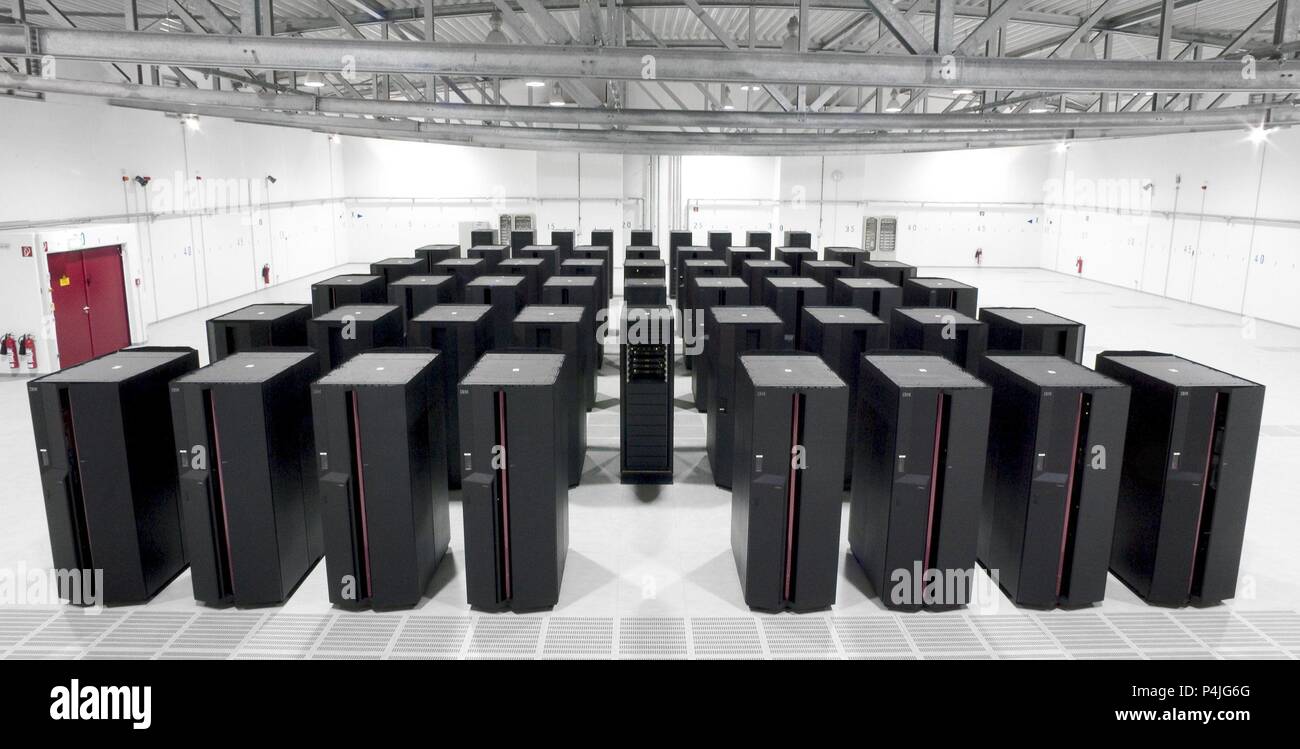 Parte de la supercomputadora Mare Nostrum. Stock Photo