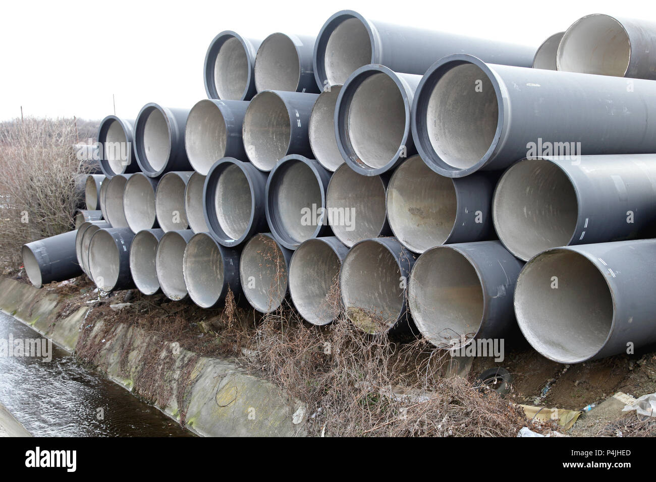 Big Concrete Sewage Pipes for Underground Instalation Stock Photo Alamy