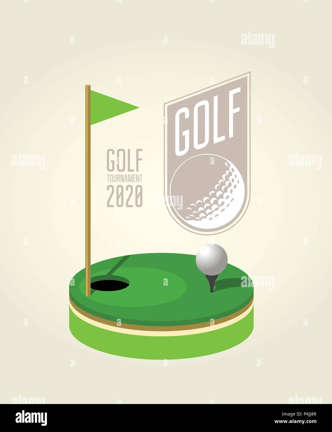 Golf tournament flyer Royalty Free Vector Image