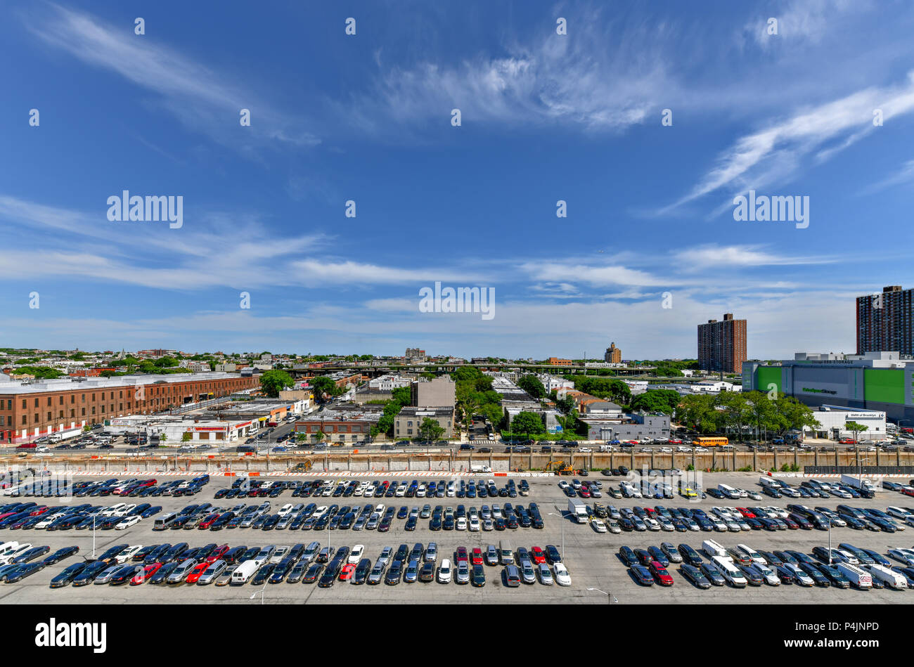 Brooklyn, New York - June 11, 2018: Brooklyn Army Terminal designed by Cass Gilbert and completed in September 1919. It was the largest military suppl Stock Photo