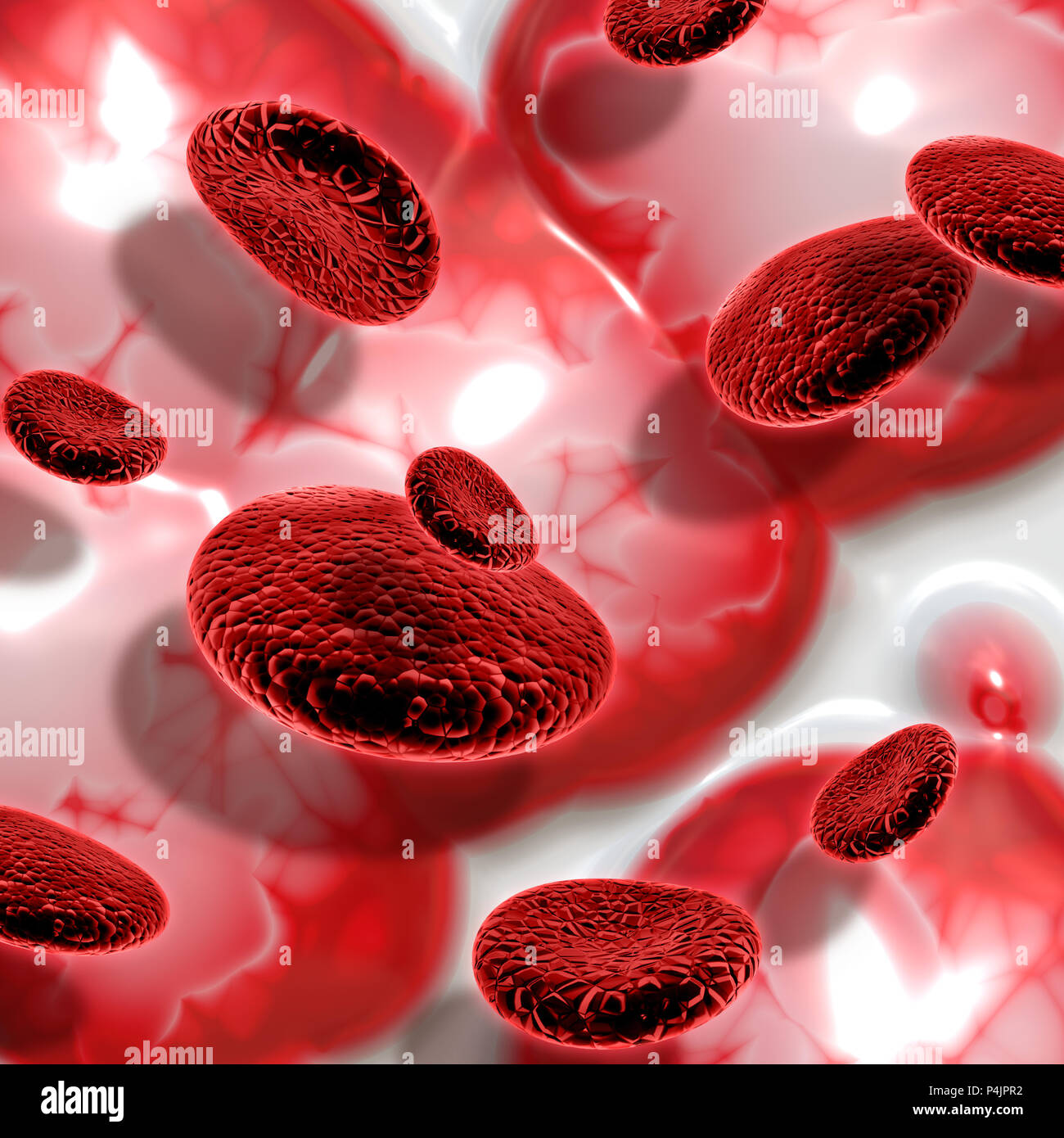 3D render of blood cells on abstract background Stock Photo - Alamy