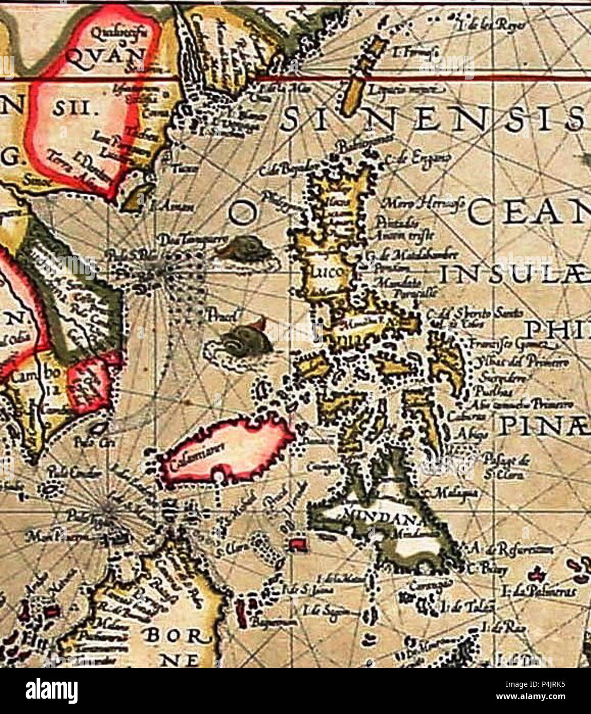1592 Map of Formosa (Taiwan), Philippines, and other South East Asia