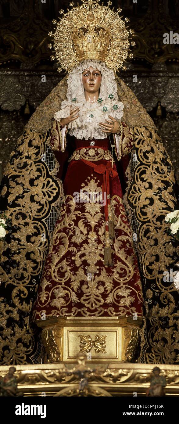 Virgen De La Esperanza Macarena Author Luisa Roldan 1654 1704 Location Basilica De La Macarena Spain Stock Photo Alamy