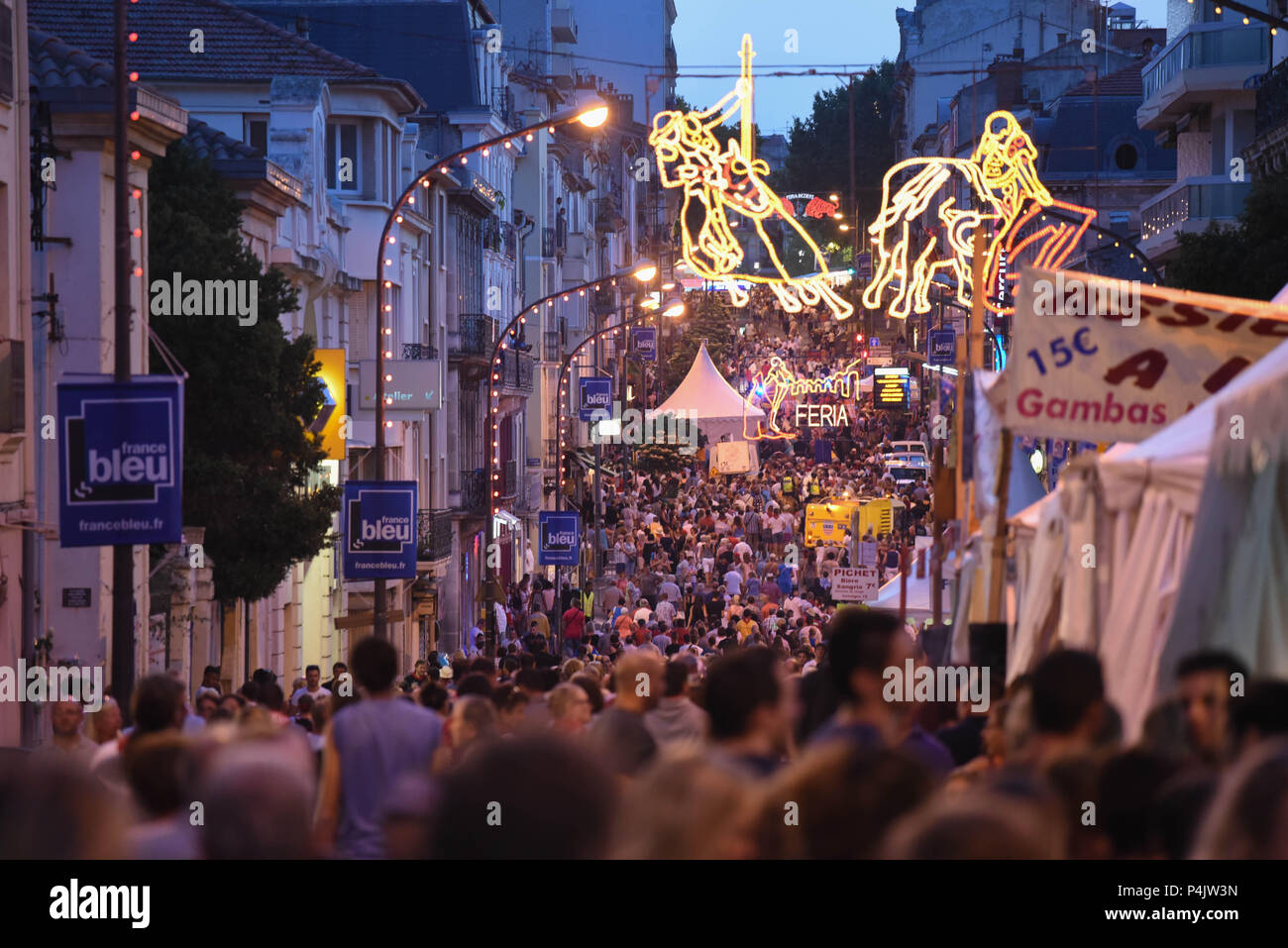 August 12 15 Beziers France Tens Of Thousands Of Beziers Townspeople Take Part In The Feria A Summer Festival Of Street Parties And Bullfighting The Town S New Mayor Robert Menard Has