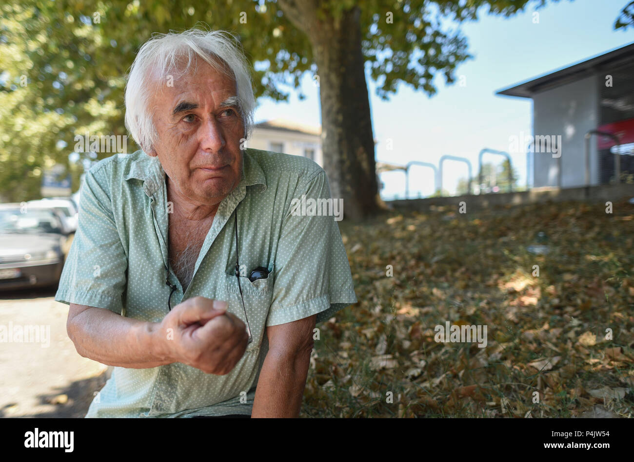 August 12, 2015 - Lunel, France: Portrait of Jacques Durand, a French writer and expert on bullfighting. Despite growing opposition from animal right groups, bullfighting remains popular in southern France. Bullfighting aficionados report that the practice is even more genuine in southern France than in neighboring Spain because bullfighting is being organized at a municipal level, by groups of people committed to the tauromachy traditions. Portrait de Jacques Durand, expert de tauromachie. Stock Photo