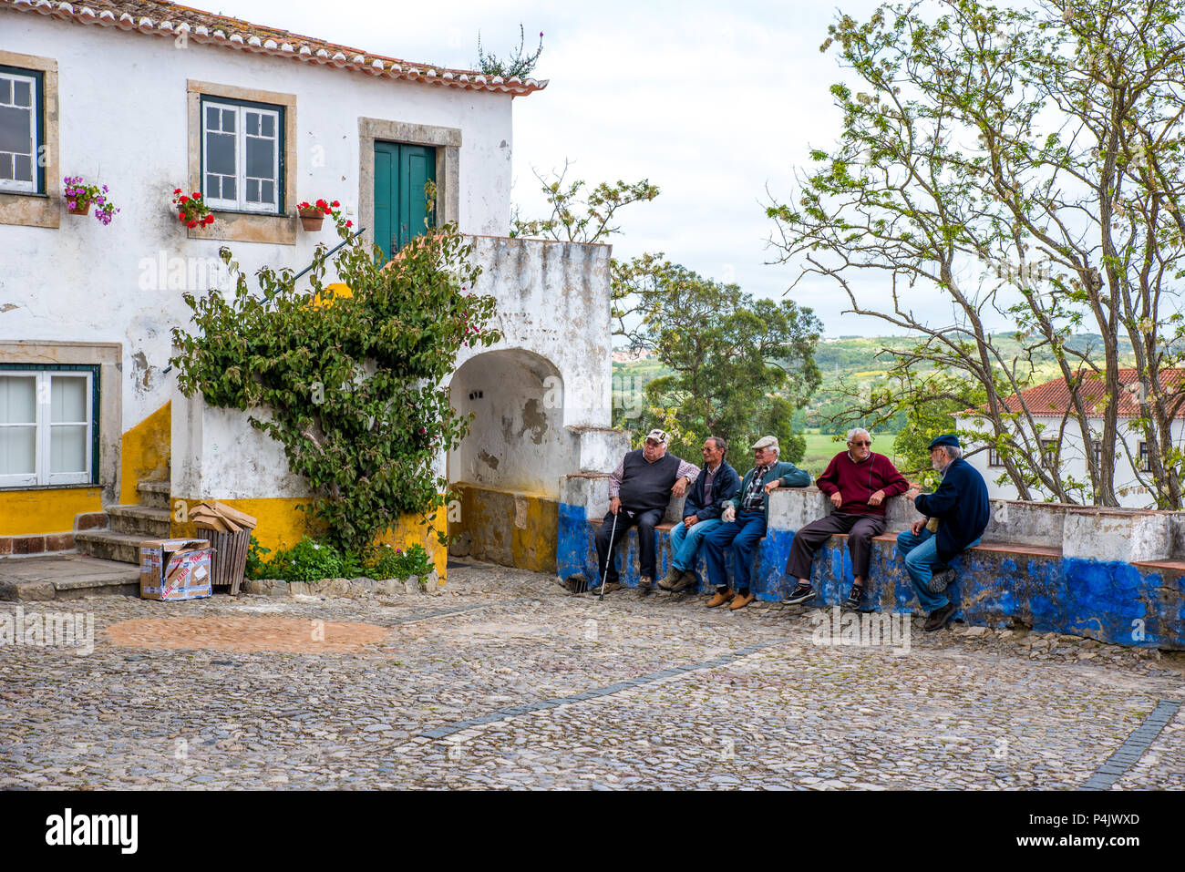 Obidos - Beautiful and Historical City in Portugal Stock Photo