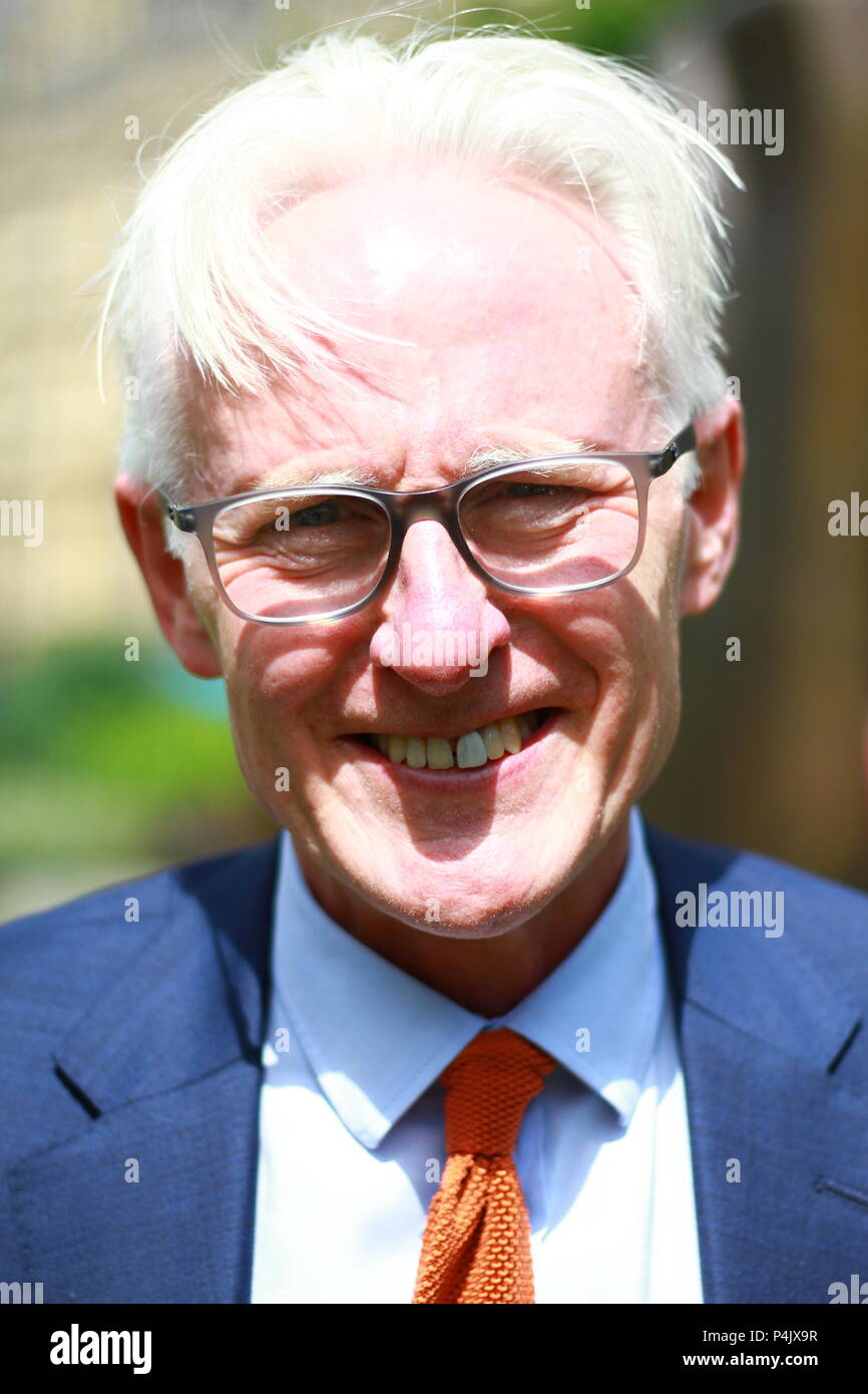 Norman Lamb British Liberal Democrat politician pictured in Westminster, London, UK on 20th June 2018. British politicians. MPS. Stock Photo