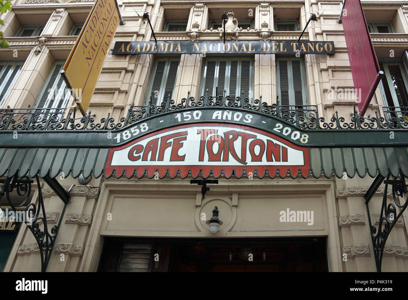 Argentina city Buenos Aires coffee shop facade architecture Stock Photo
