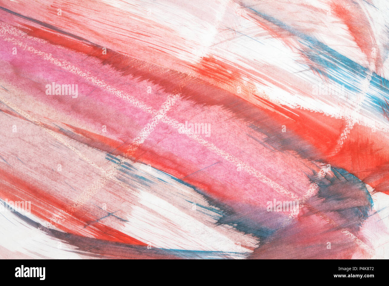 Colorful water color on a paper. Abstract hand drawn watercolor background. Stock Photo