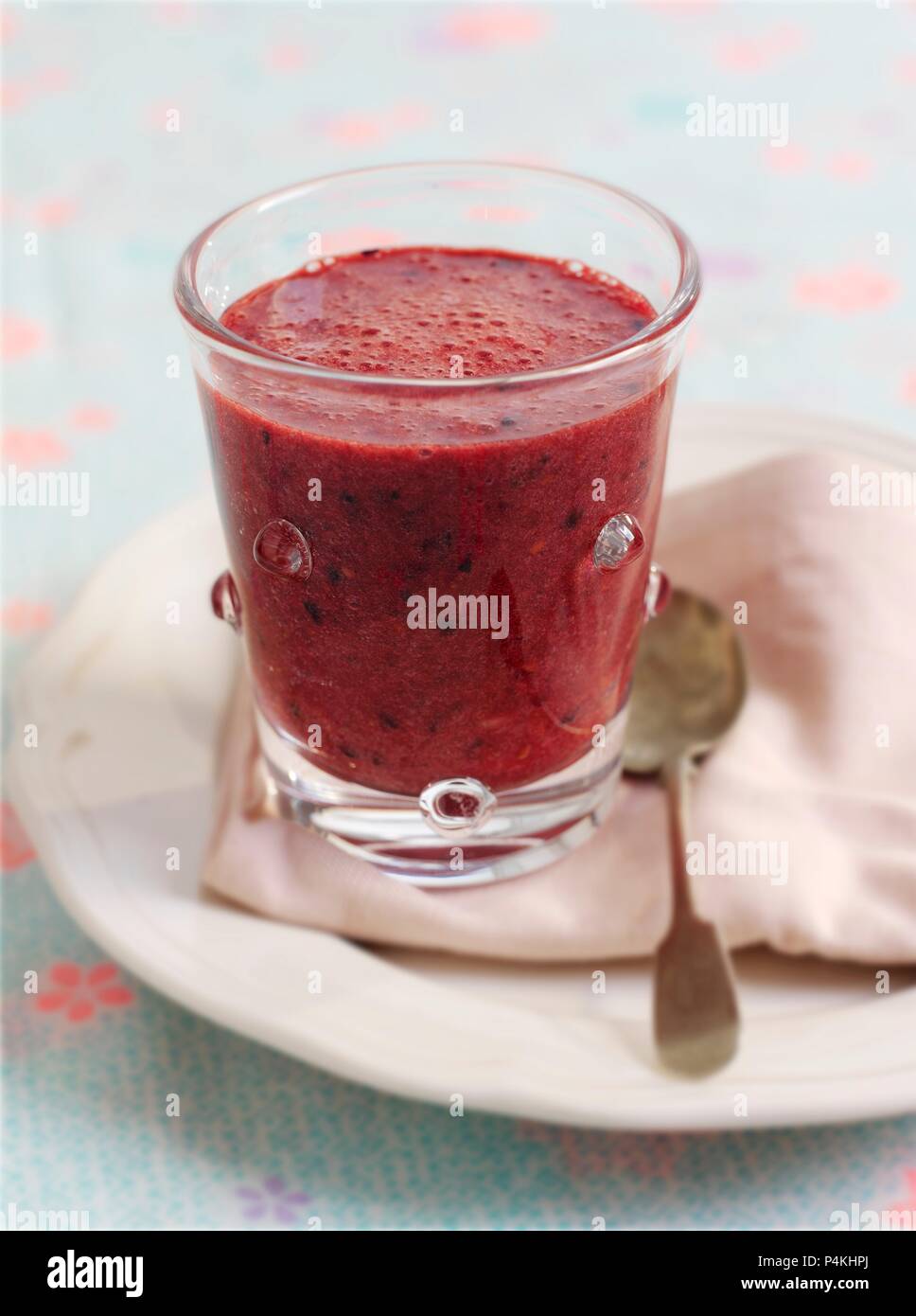 Summer berry smoothie Stock Photo