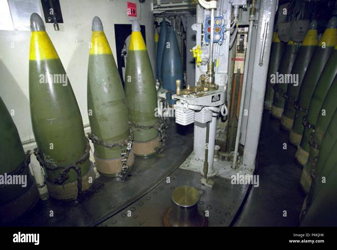 16-in Battleship Ammunition. Stock Photo