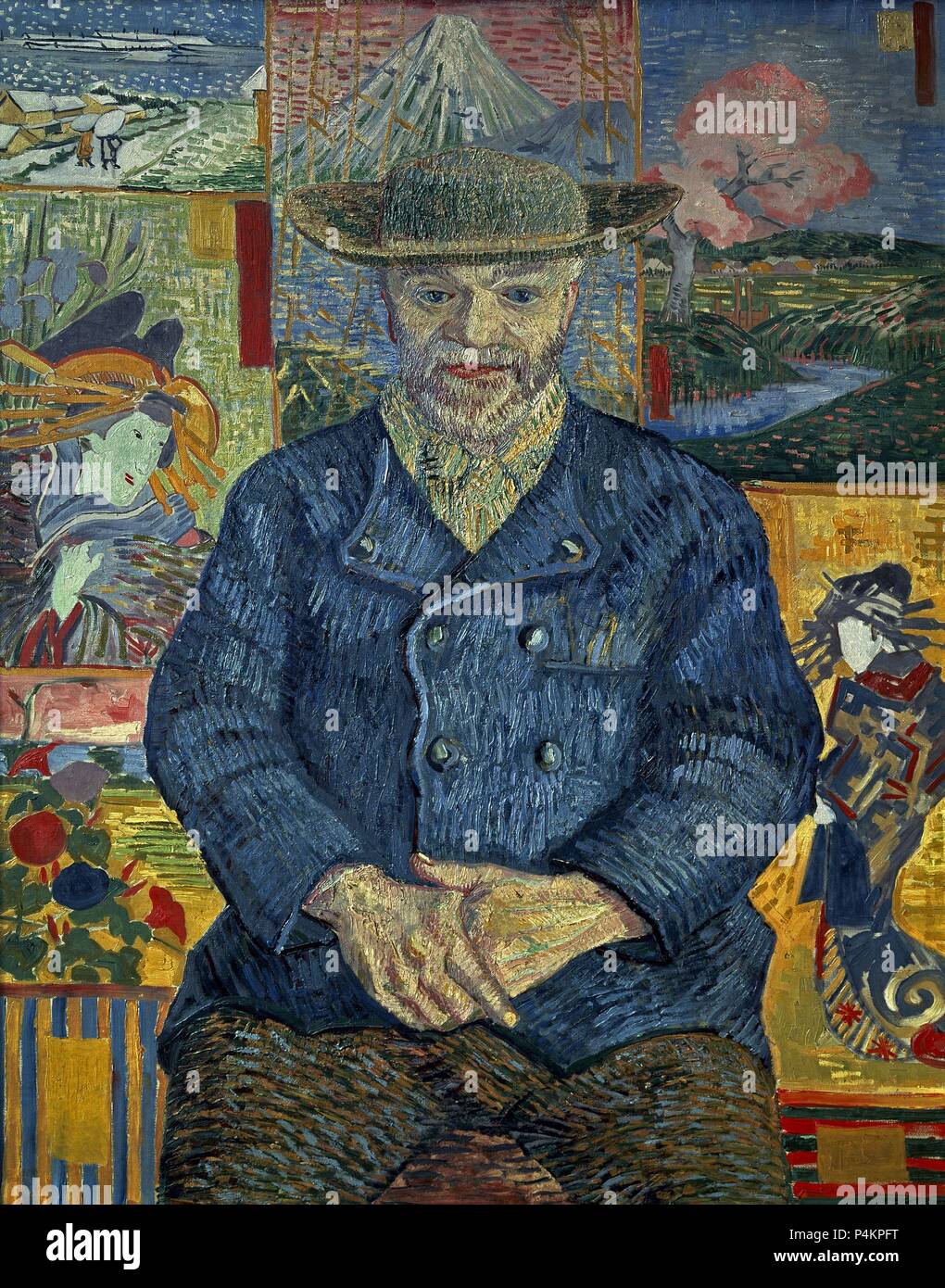 RETRATO DE PERE TANGUY - OTOÑO - 1887 - O/L - 92 x 75. Author: Vincent van  Gogh (1853-1890). Location: MUSEE RODIN, FRANCE Stock Photo - Alamy