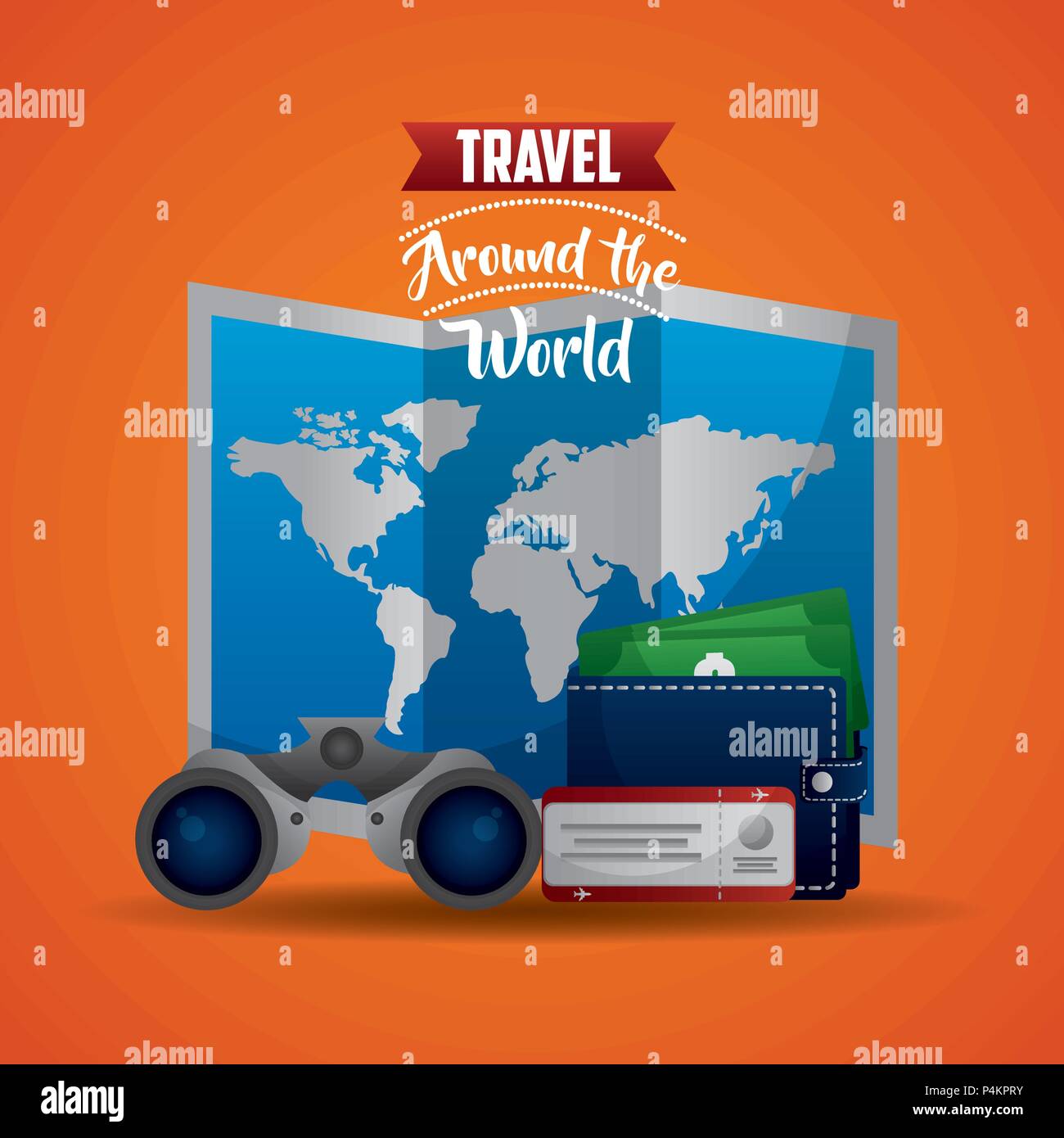 travel around the word Stock Vector