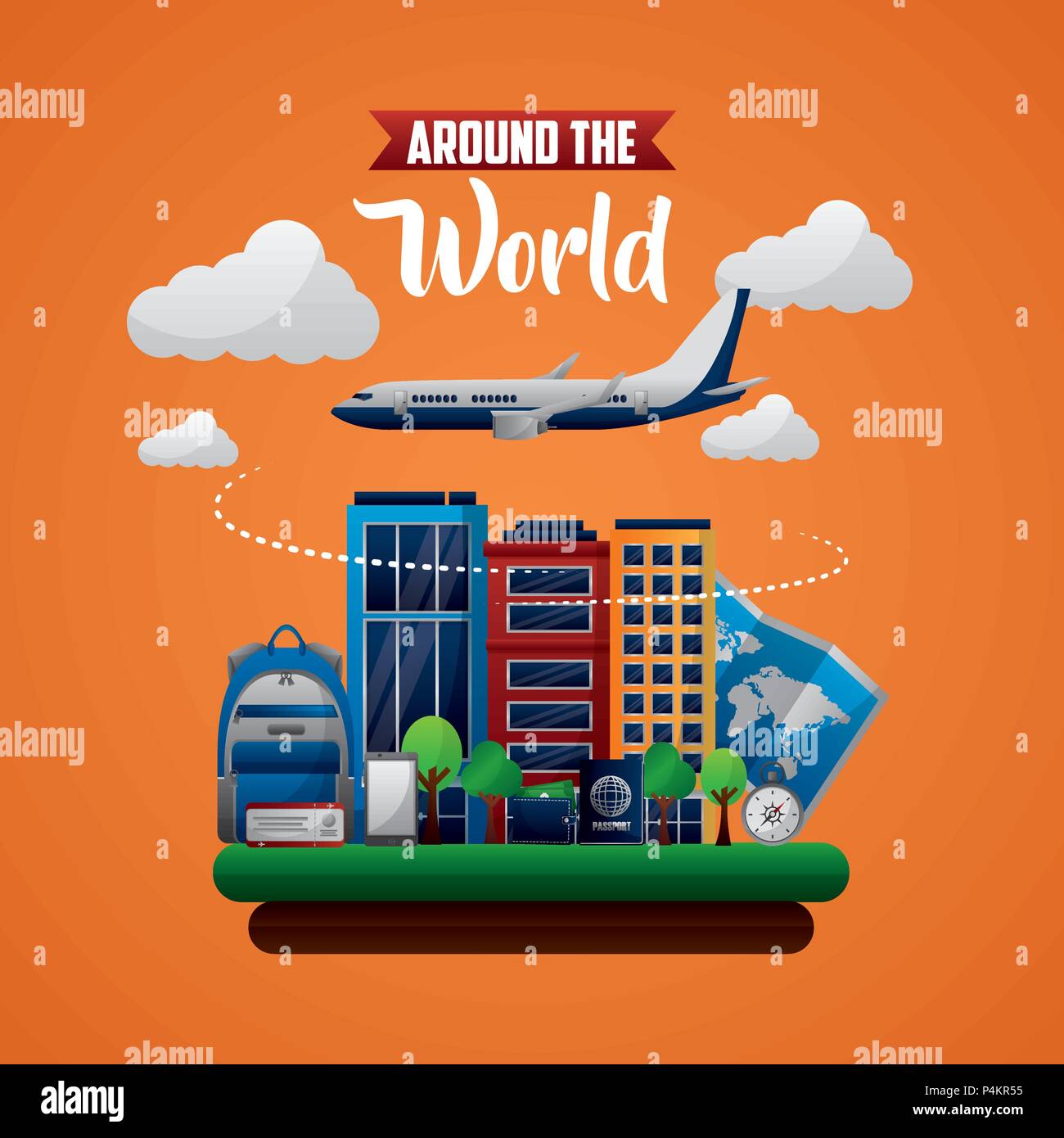travel around the world Stock Vector Image & Art - Alamy