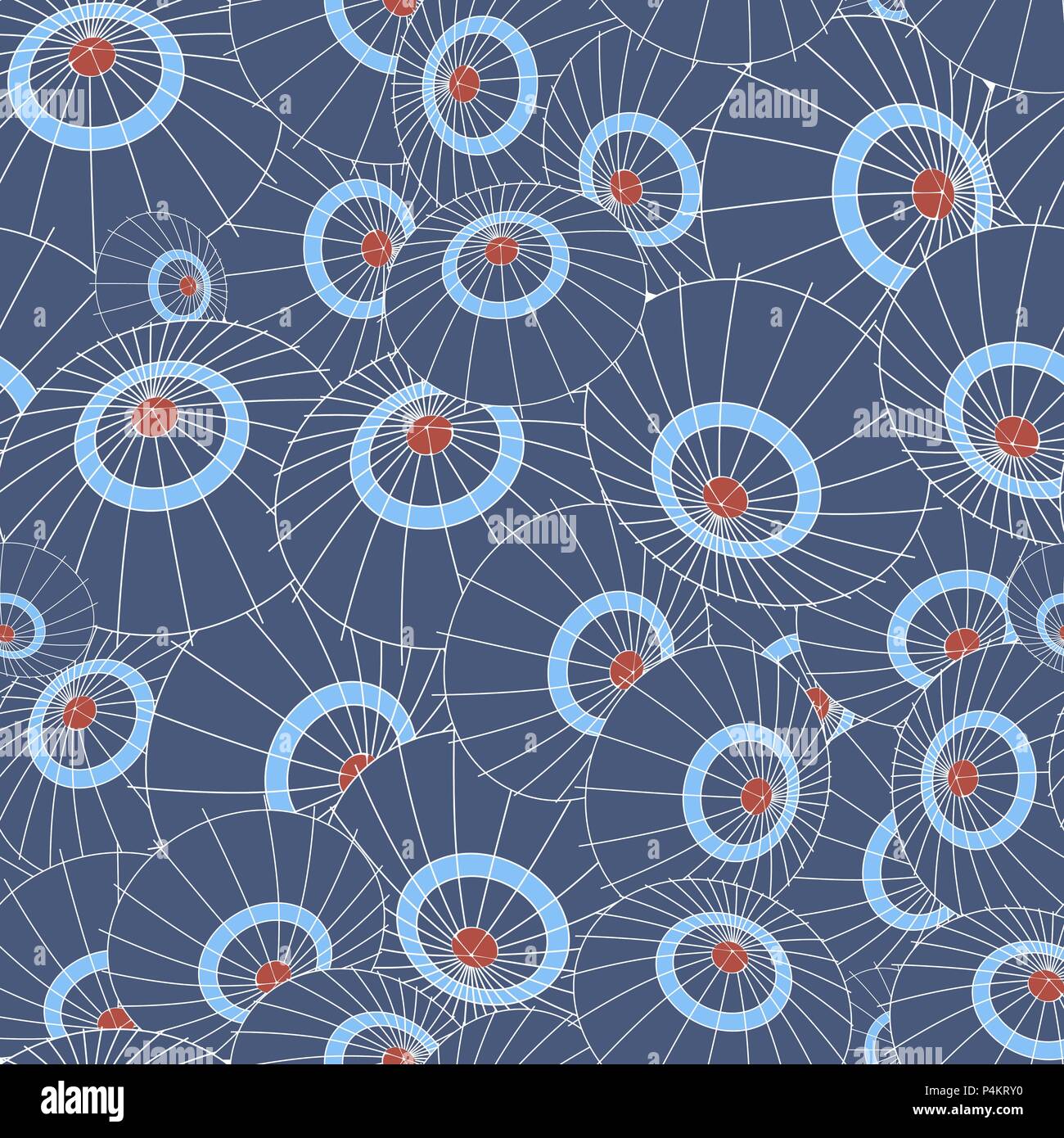 Vector seamless pattern with dark blue japan umbrellas Stock Vector ...