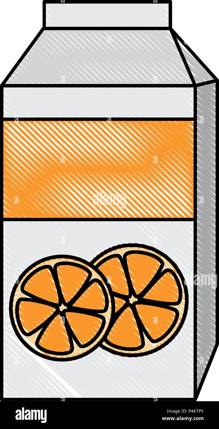 orange juice box packing vector illustration design Stock Vector Image