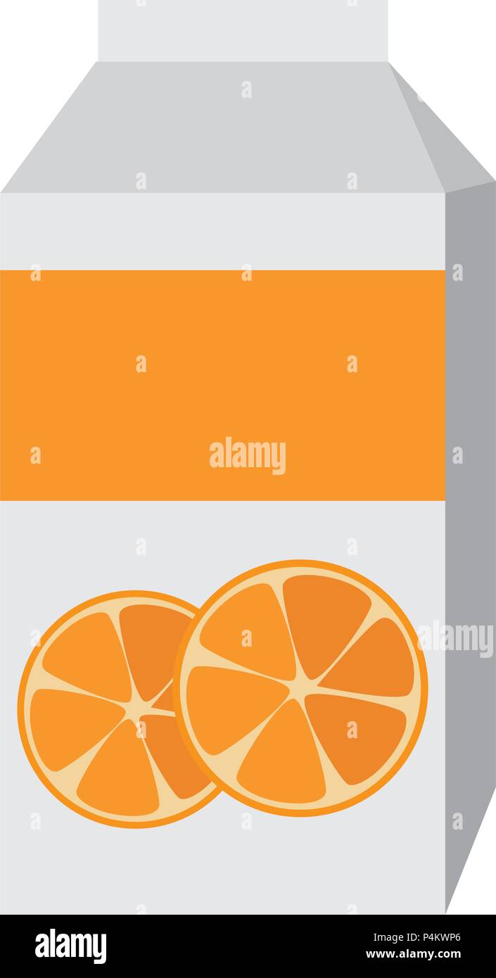 orange juice box packing vector illustration design Stock Vector Image