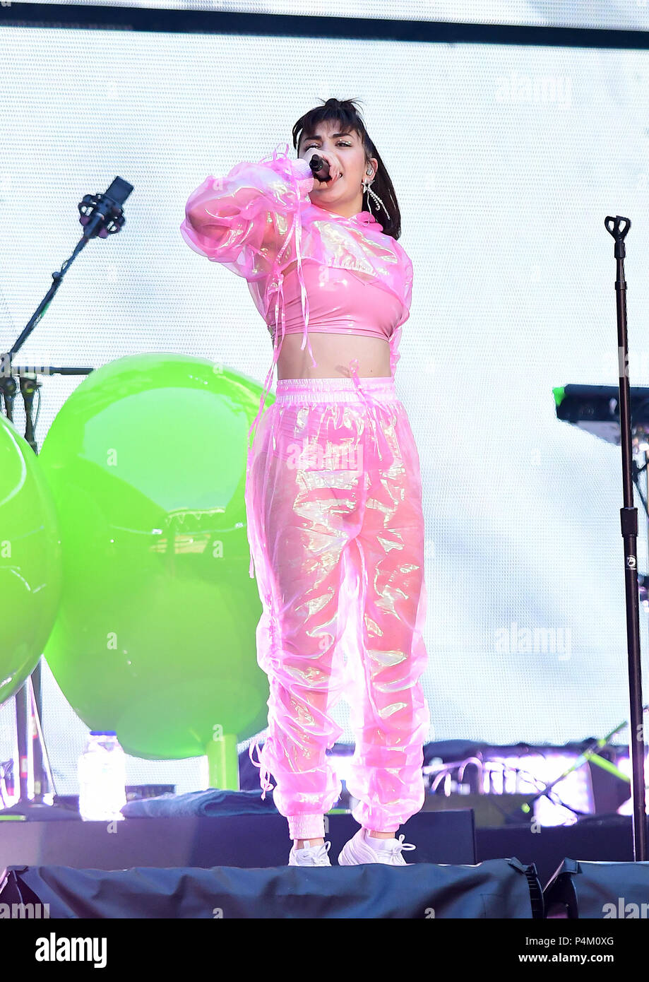 Charli XCX performs on stage during the Taylor Swift reputation Stadium