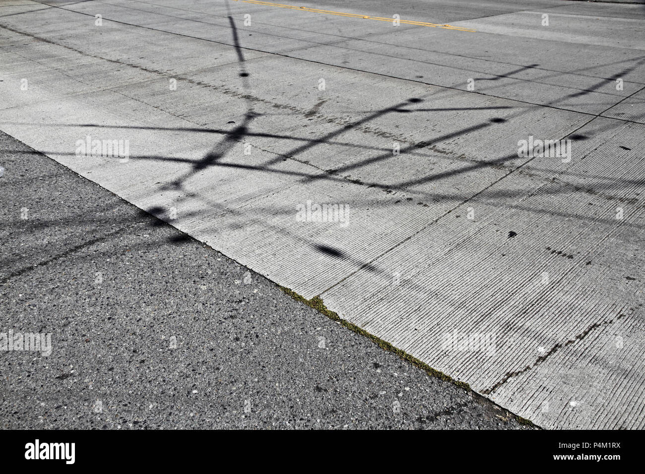 shadows electricity on a road Stock Photo Alamy