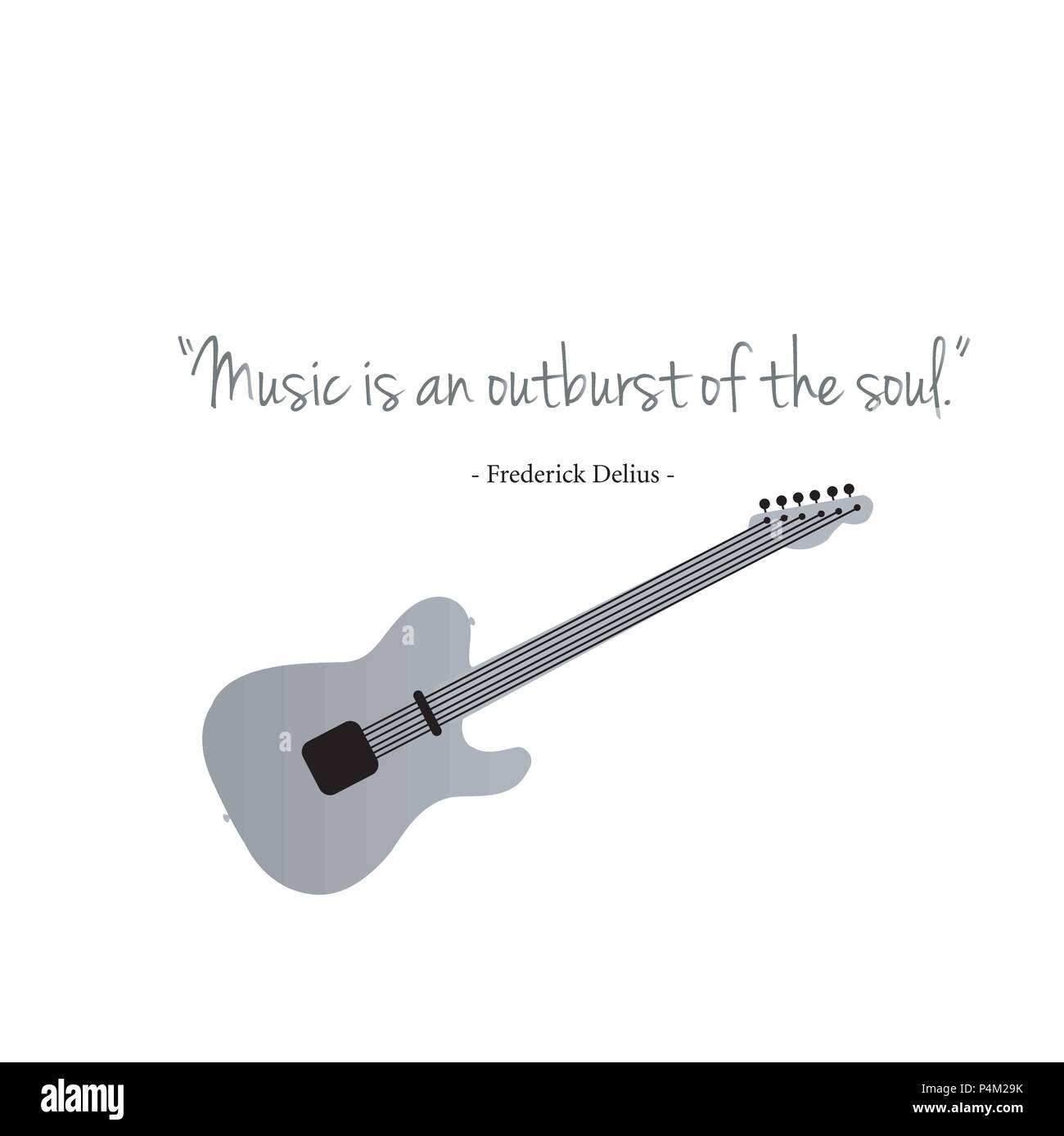 Guitars with a famous quote. Music is an outburst of the soul by ...