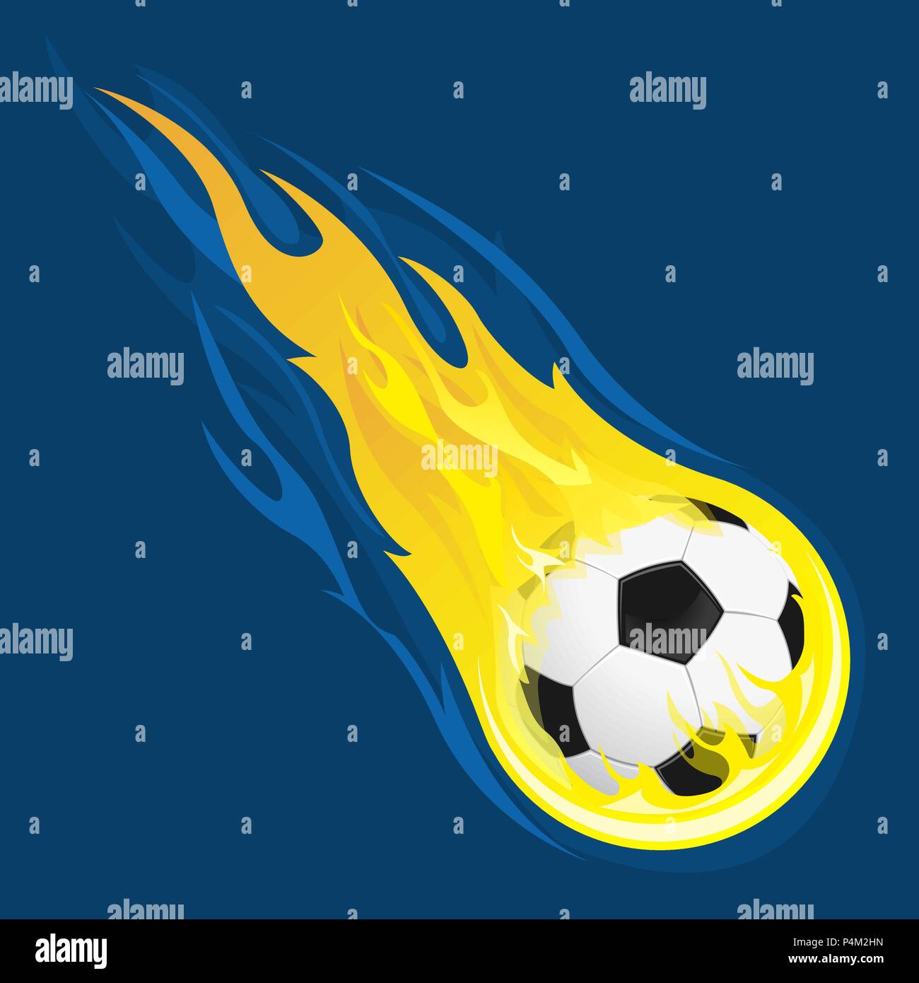 Burning soccer ball Stock Vector Image & Art - Alamy