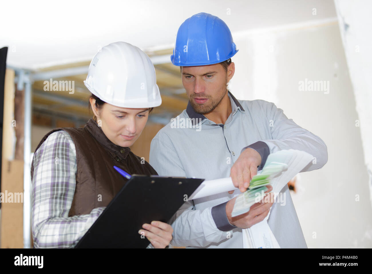 two architects at work Stock Photo