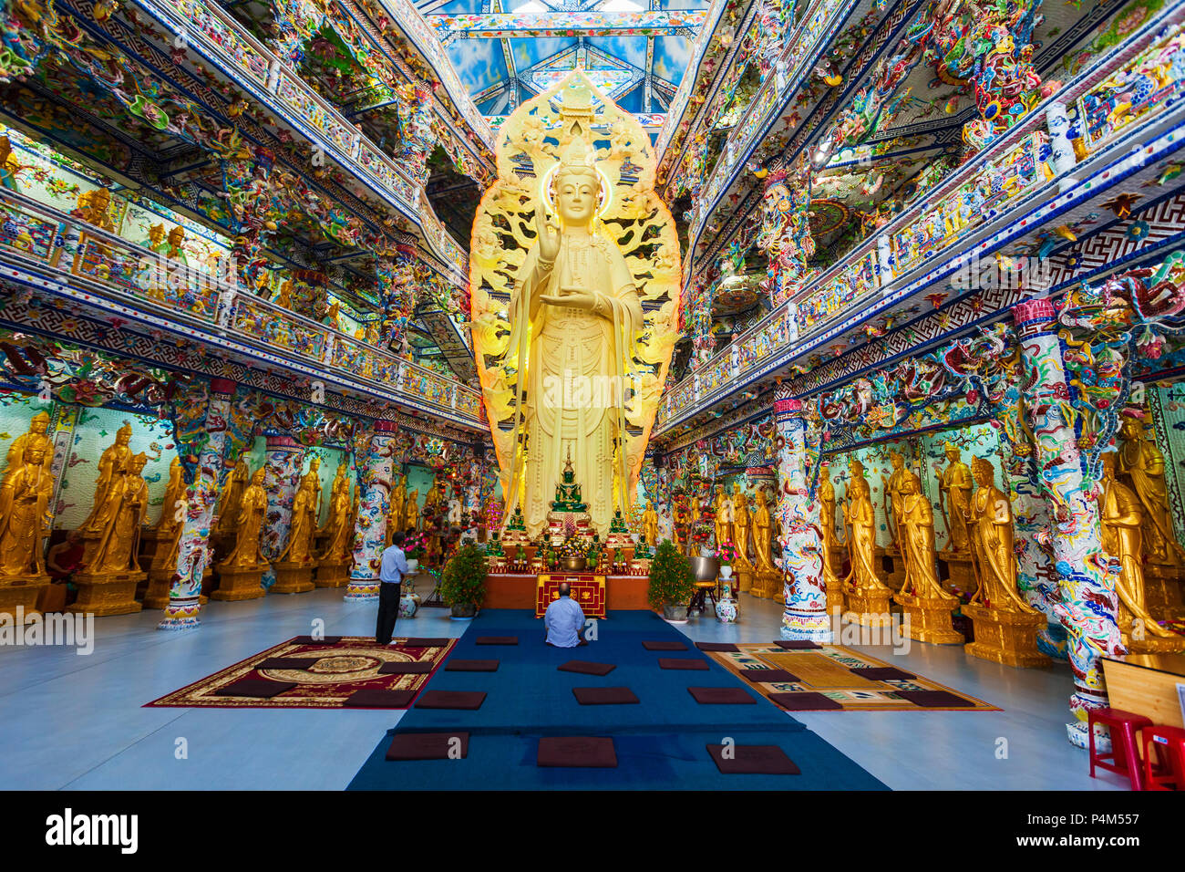 DALAT, VIETNAM - MARCH 12, 2018: Linh Phuoc Pagoda or Ve Chai Pagoda is a buddhist dragon temple in Dalat city in Vietnam Stock Photo