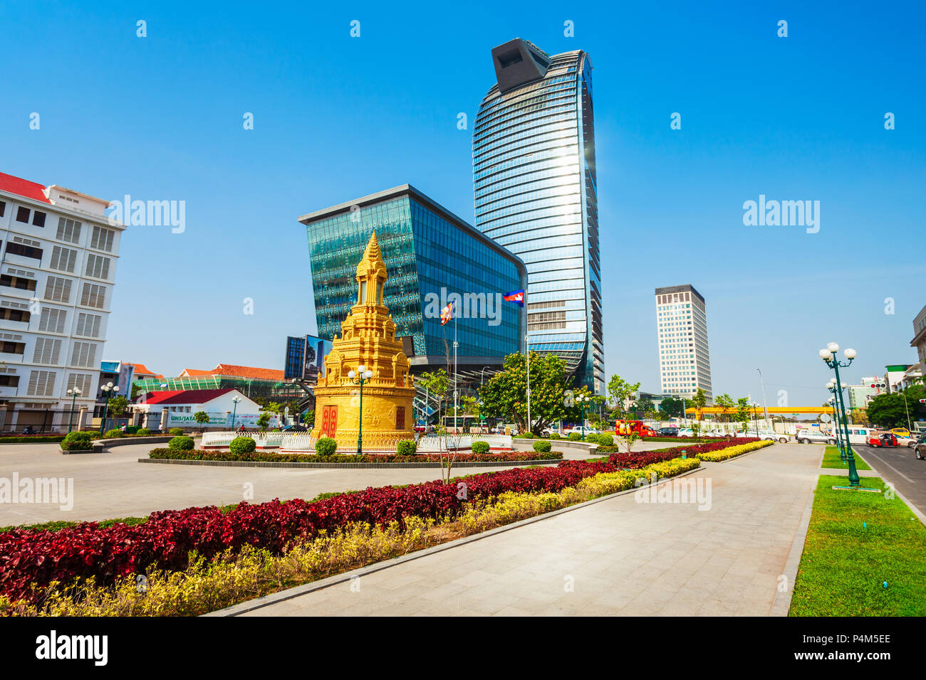 PHNOM PENH, CAMBODIA - MARCH 24, 2018: Vattanac Capital Tower is a 188 ...