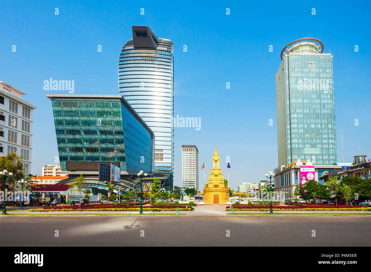 PHNOM PENH, CAMBODIA - MARCH 24, 2018: Vattanac Capital Tower is a 188 meters high skyscraper in Phnom Penh in Cambodia Stock Photo