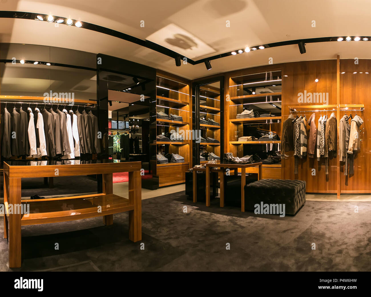 A luxury store with men clothing Stock Photo - Alamy