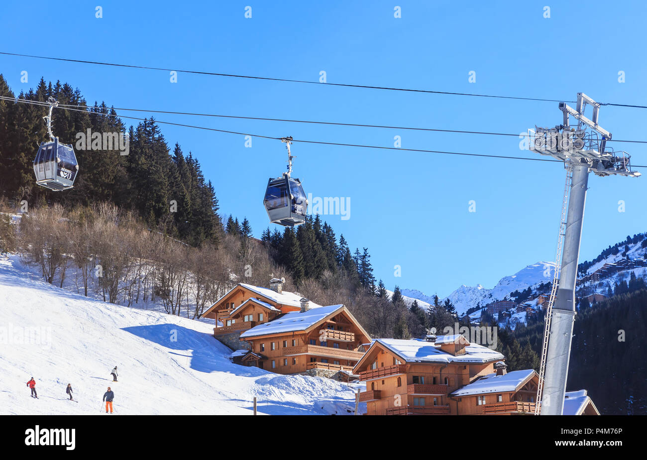 Chalet On The Slopes Of The Valley Meribel Cabins Cableway Ski