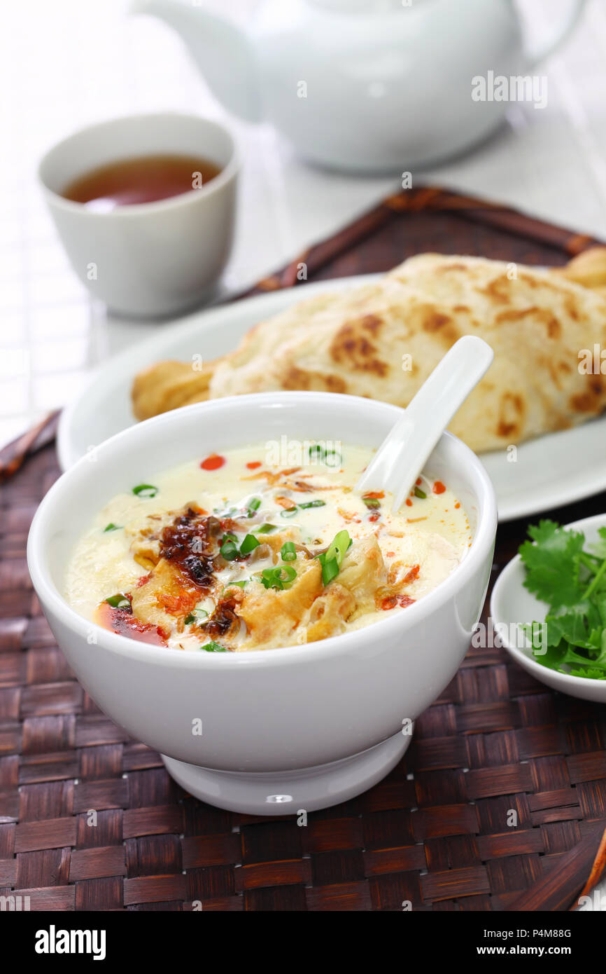 soy milk soup, taiwanese breakfast Stock Photo Alamy