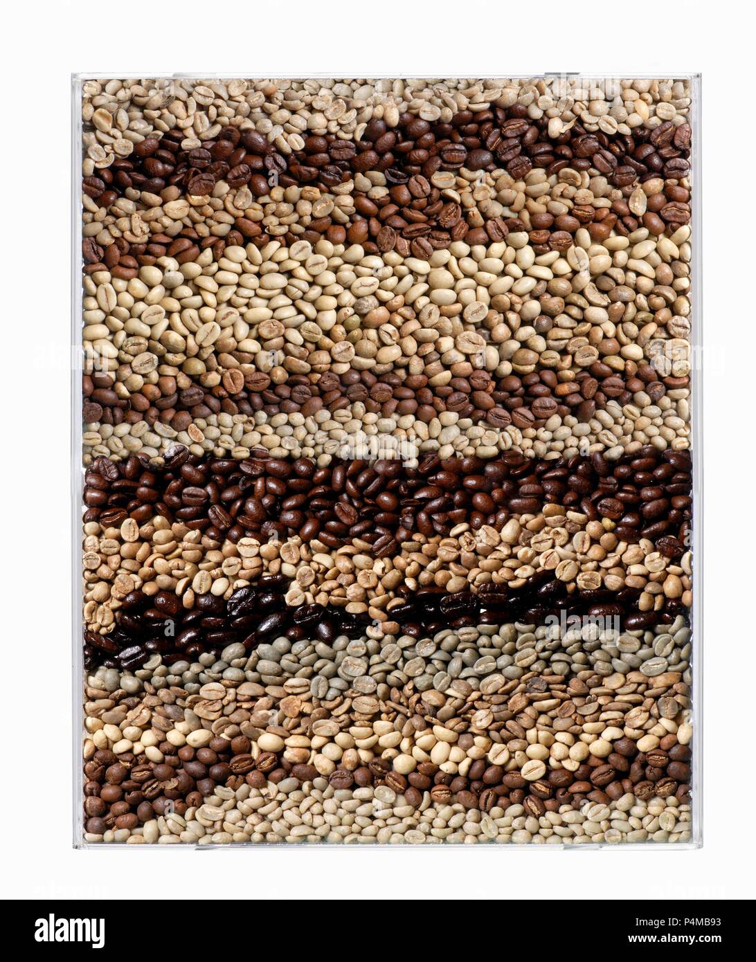 French Roast Whole Coffee Beans Stock Photo