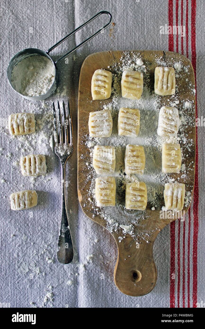 Kneading Potato and Rice Flour for Homemade Gnocchi Stock Photo Alamy
