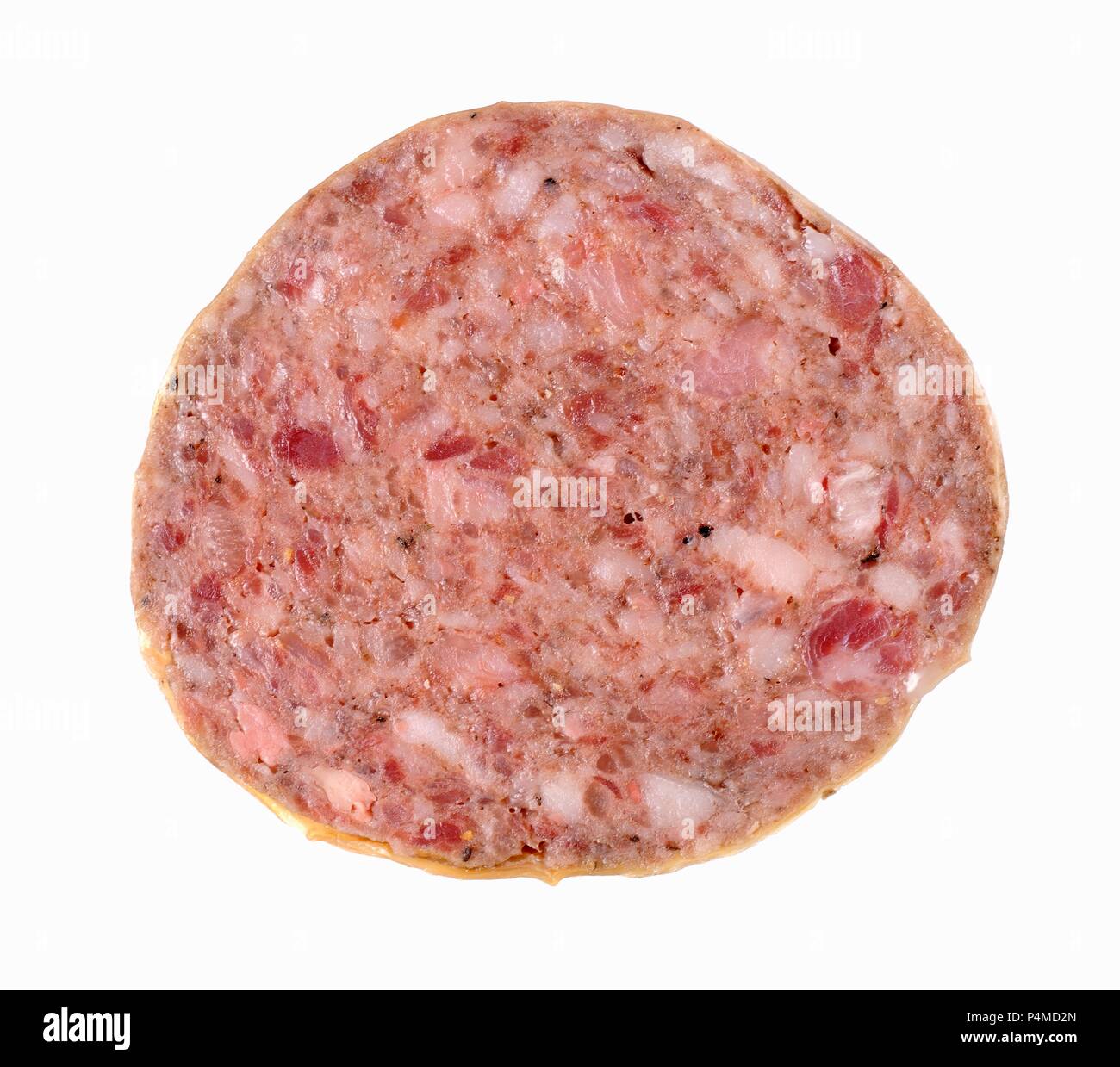 Salame cotto (cooking salami, Italy) Stock Photo