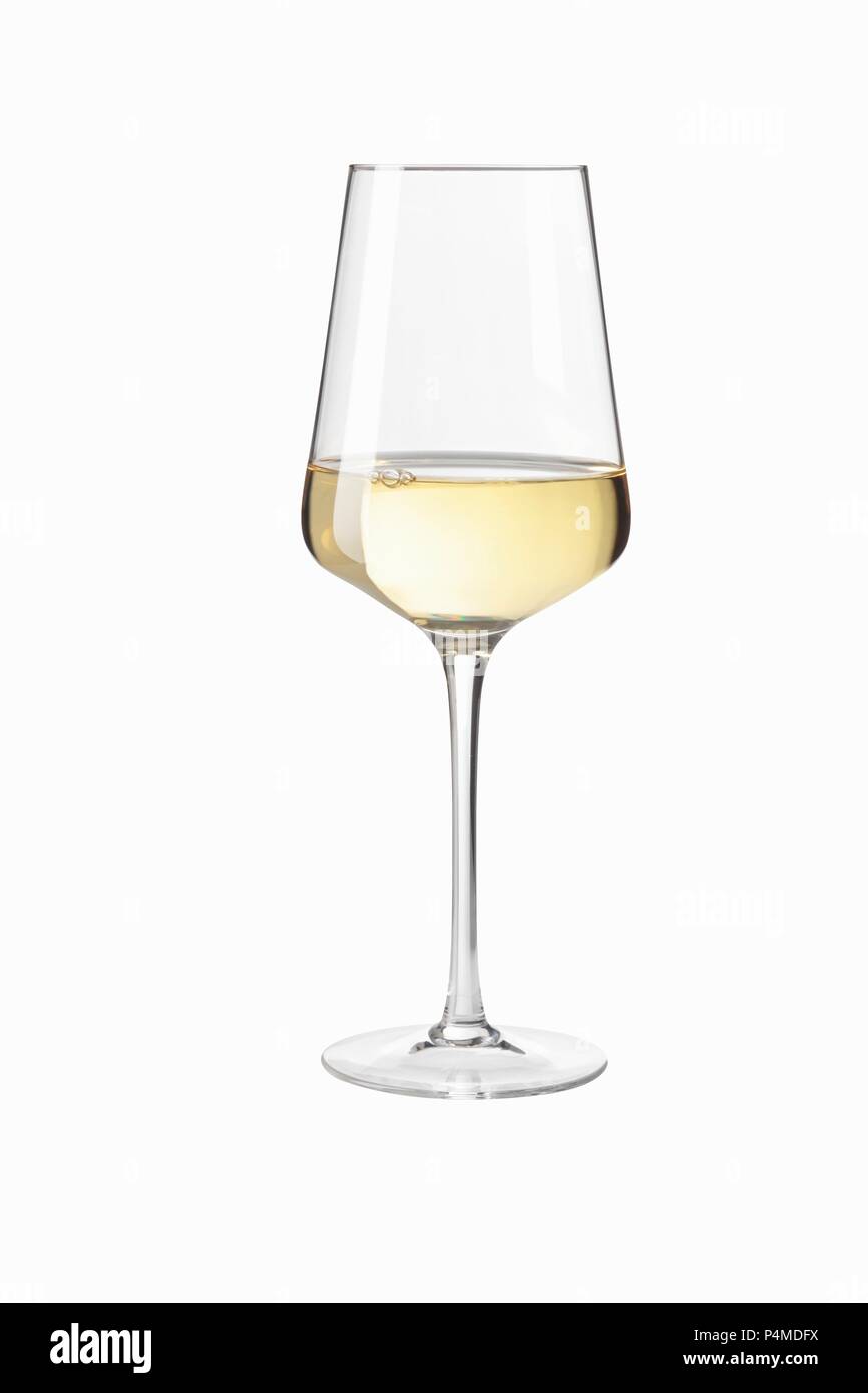 White wine in a glass Stock Photo