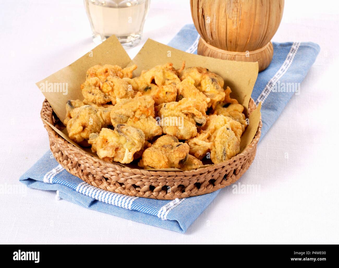 Frittelle di cozze (baked mussels from Italy) Stock Photo