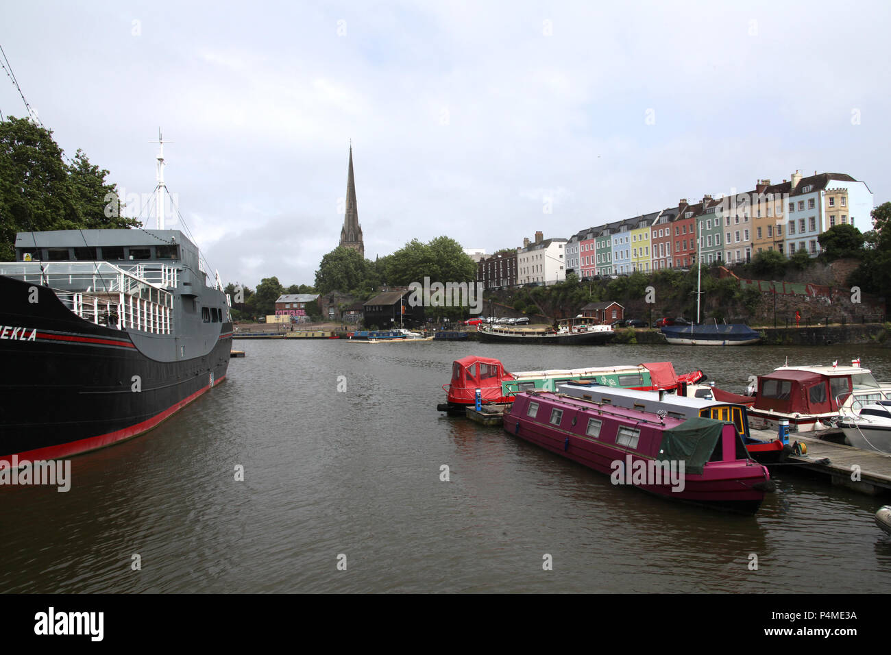 A view of The River Avon from Prince Street, Bristol, England. Stock Photo