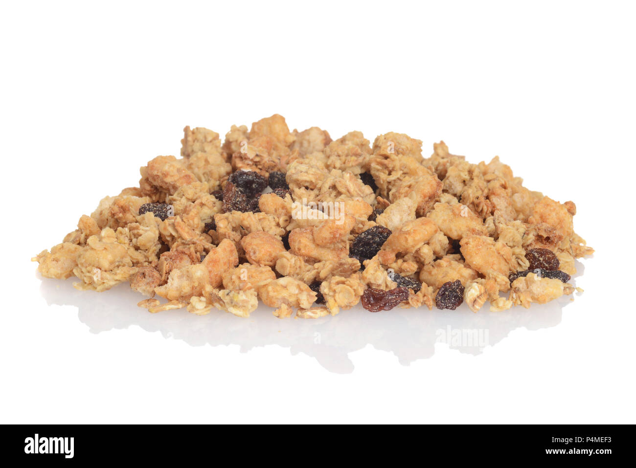 pile of granola raisin almond cereal Stock Photo Alamy