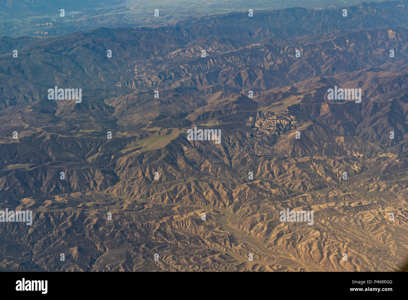 An aerial view of California San Andreas, California, USA Stock Photo