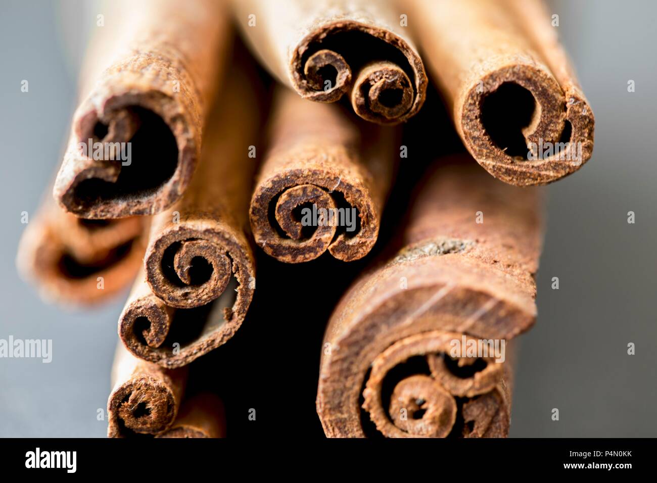 Several cinnamon sticks (close-up) Stock Photo