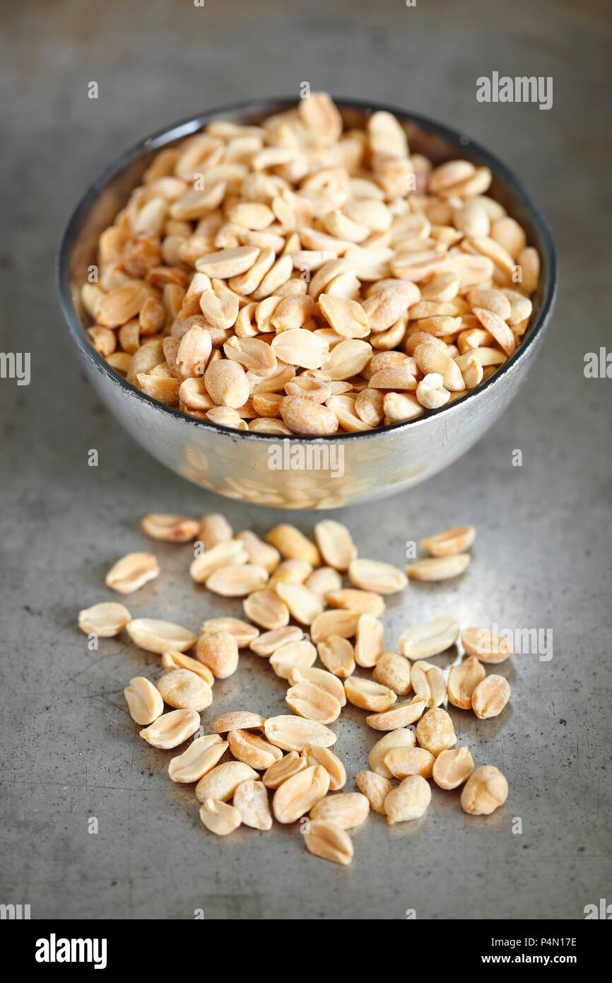 Peanuts in a bowl Stock Photo