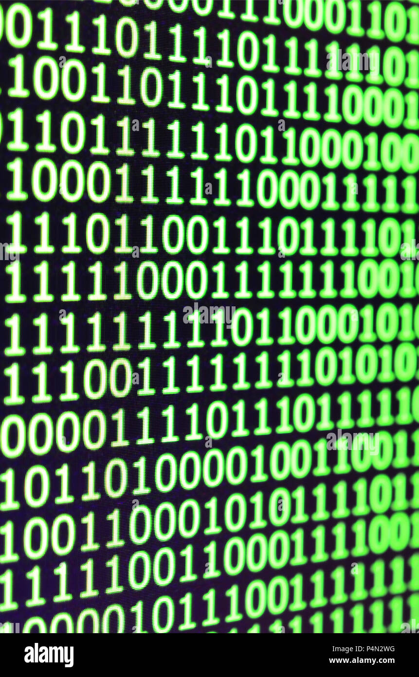 Binary numbers on computer monitor hi-res stock photography and images ...