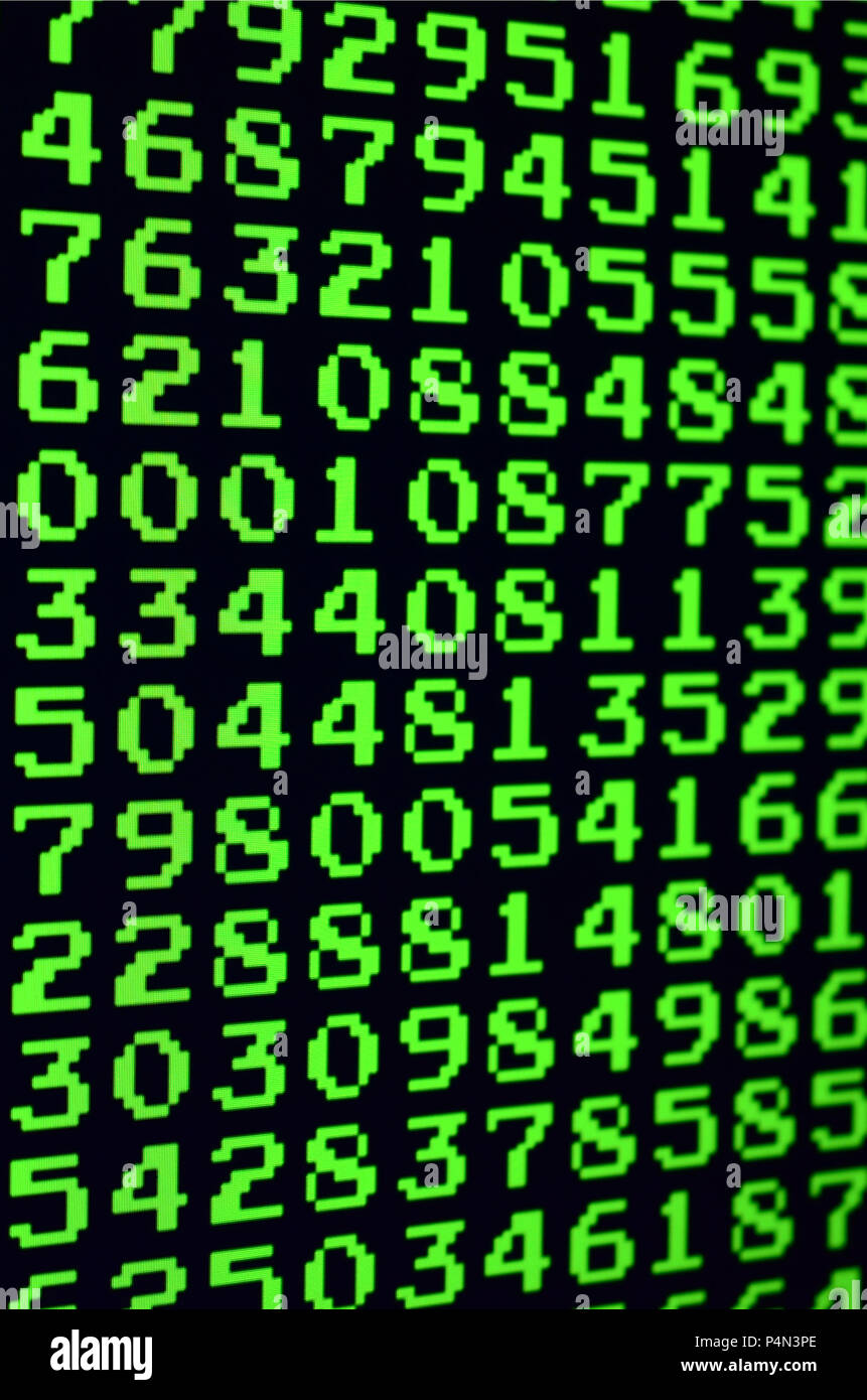 Macro of password selection on the monitor of the office computer. The concept of hacking the protection of a personal data keeper. The stream of supp Stock Photo