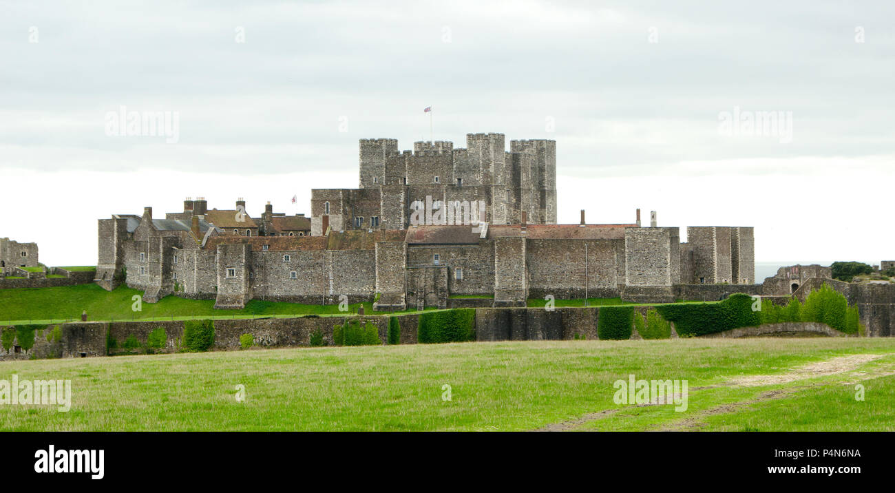 The famous Dover Castle at Southeast England in Kent area, United ...