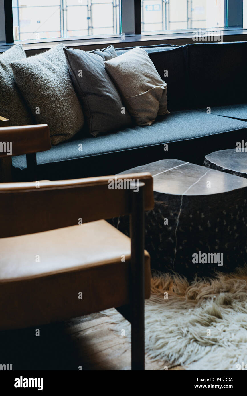 Sitting Area In A Cozy Location With Couches Big Pillows Chairs