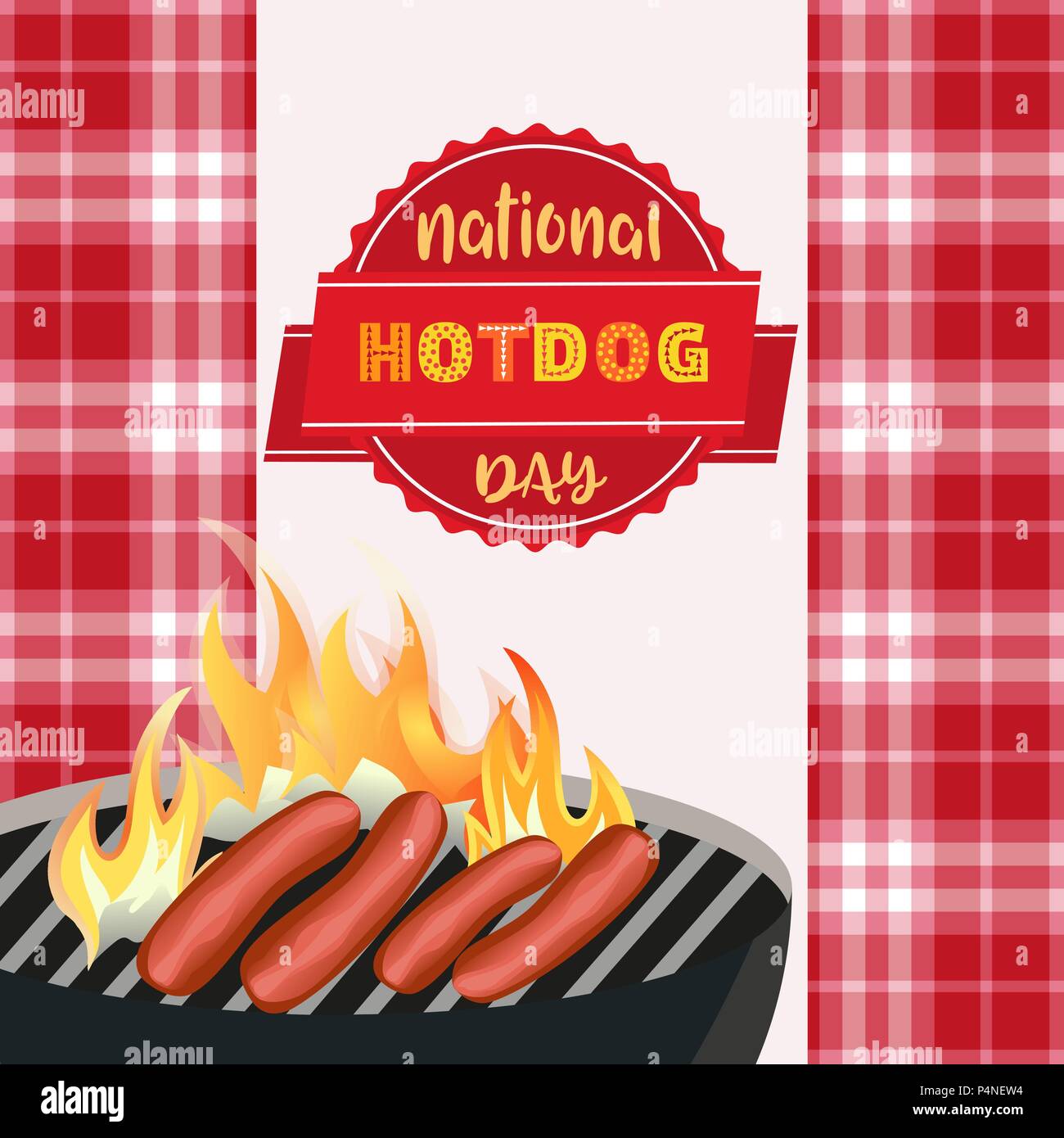 Hot dog day icon Stock Vector