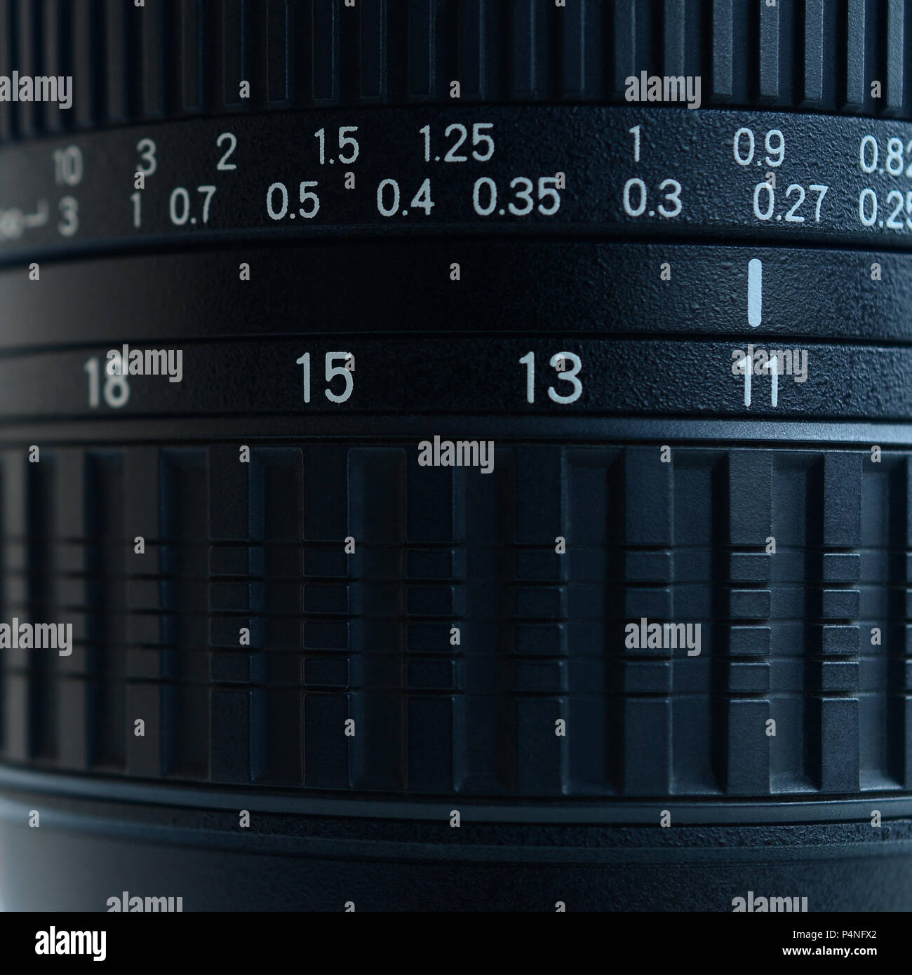 Fragment of a wide angle zoom lens for a modern SLR camera. The set of