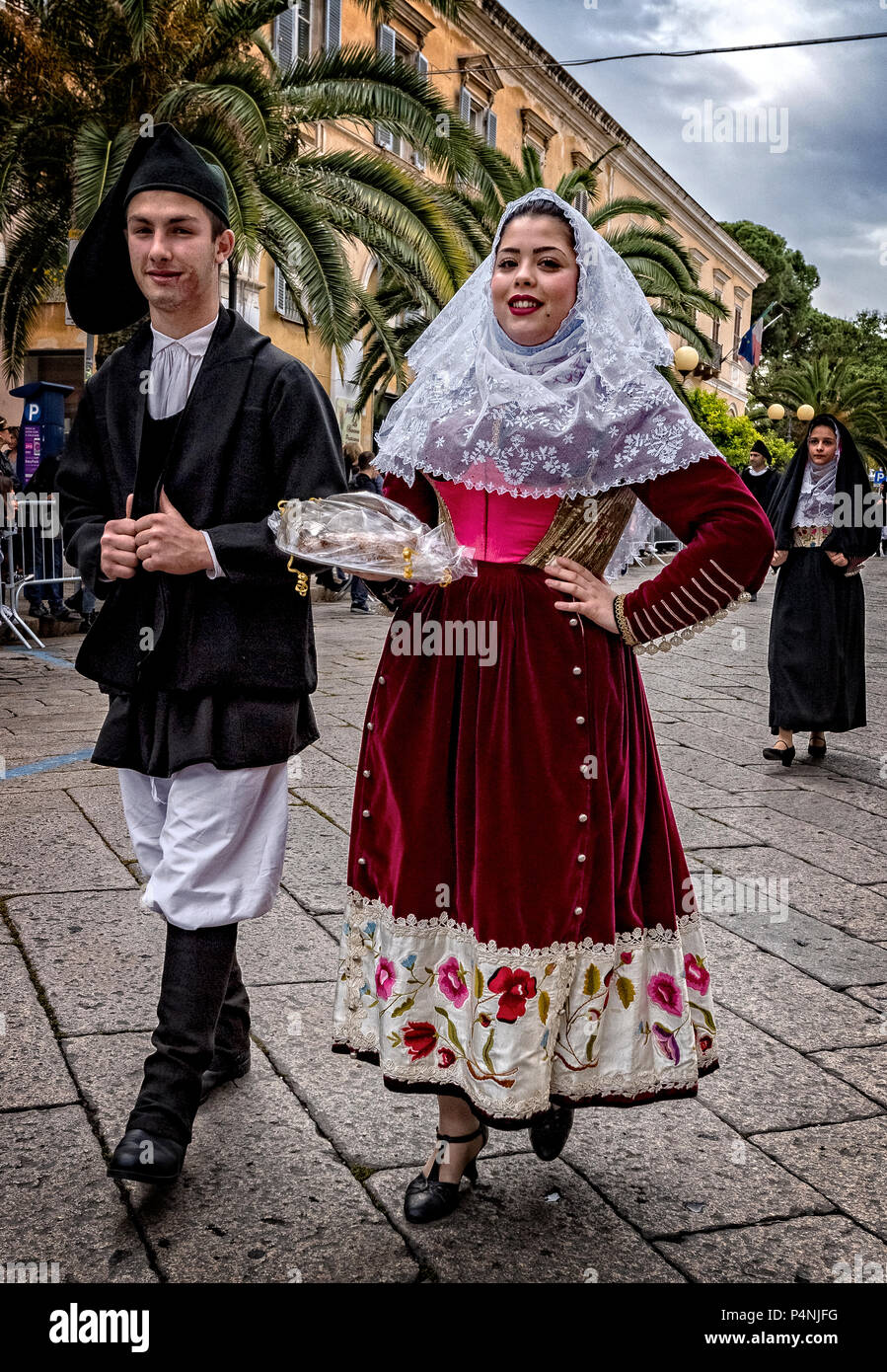 Italy Sardinia Sassari Cavalcata Sarda Festival Osilo Dress Stock Photo Alamy