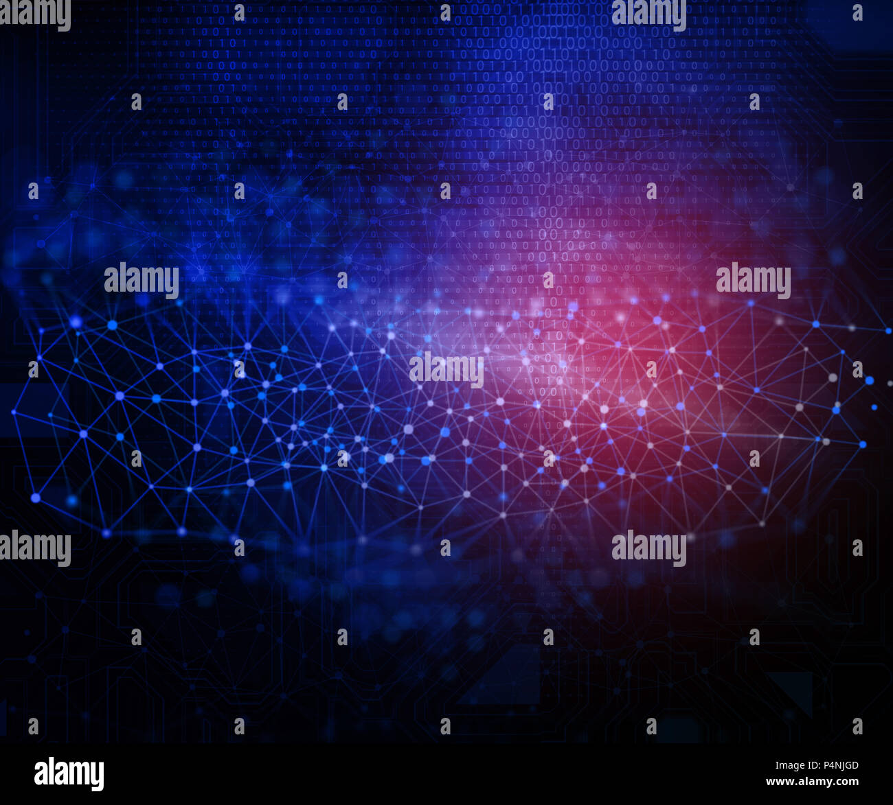 Abstract techno background with connecting dots Stock Photo Alamy